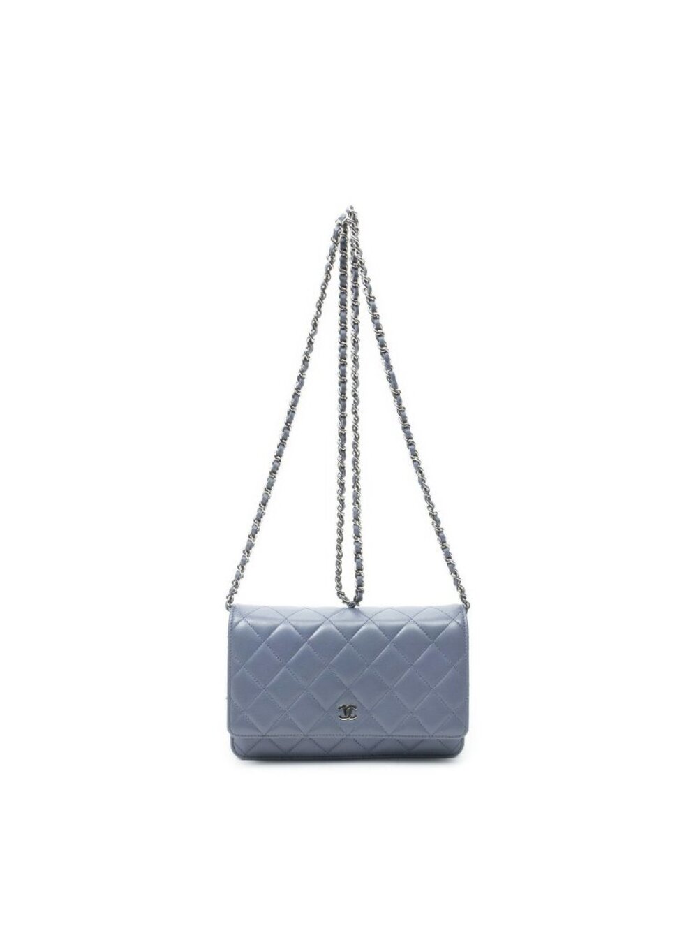 Chanel Classic Chain Wallet Light Purple Quilted Lambskin Leather Shoulder Bag
